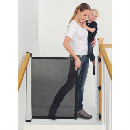 LASCAL Kiddy Guard Accent Baby Safety Gate | 1 Side Wall and 1 Side Bannister (Staircase) | Up to 100cm